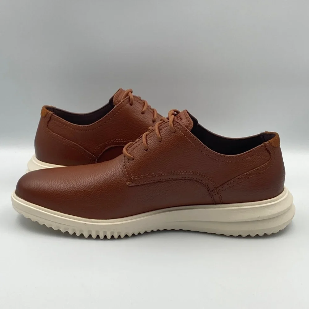 Cole Haan Grand+ Plain Toe Oxford British Tan Leather‎ Shoes Men's 8.5 M C36935